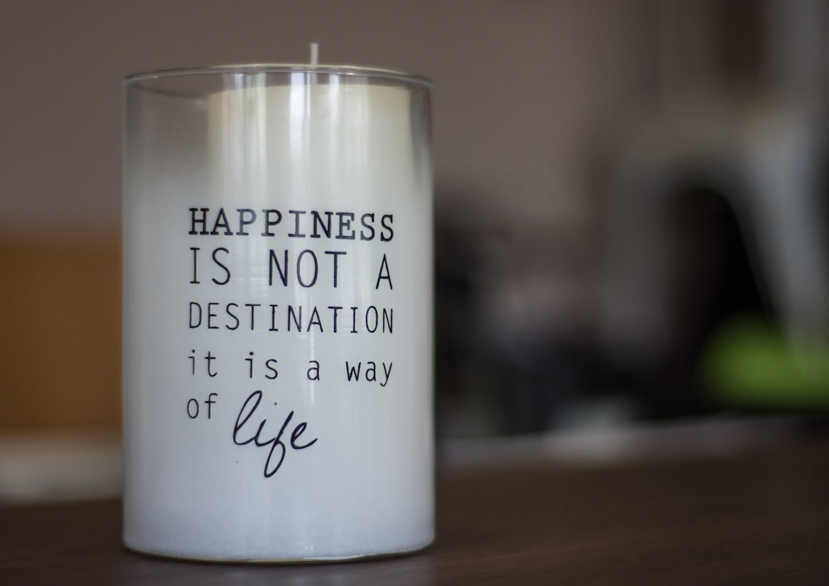 Happiness is Not a Destination Candle